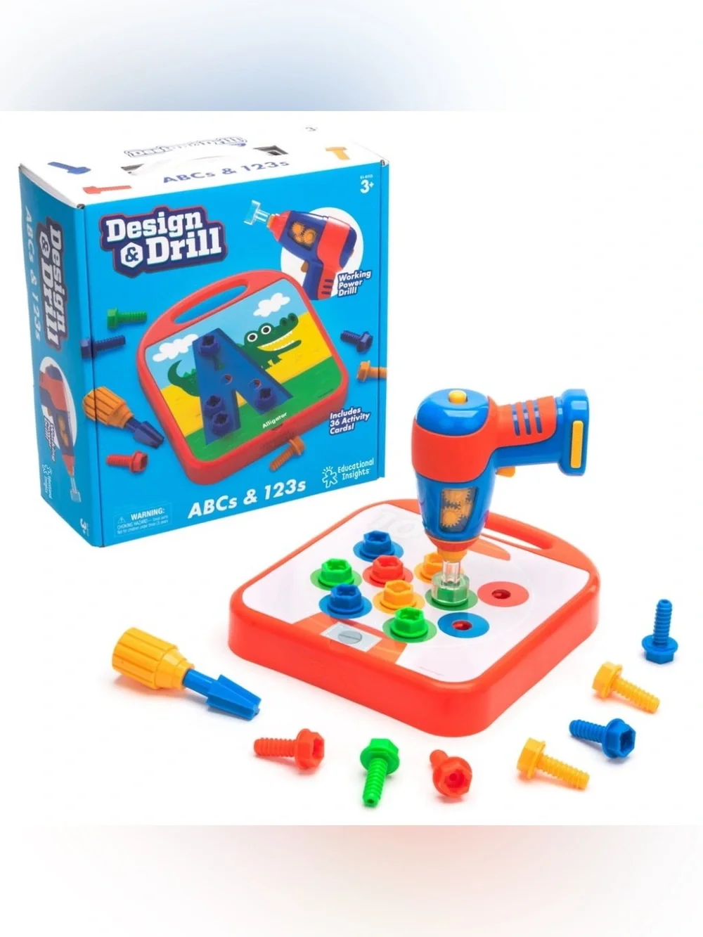 Educational Insights Design & Drill ABCs & 123s - Blue and Red Learning Kit